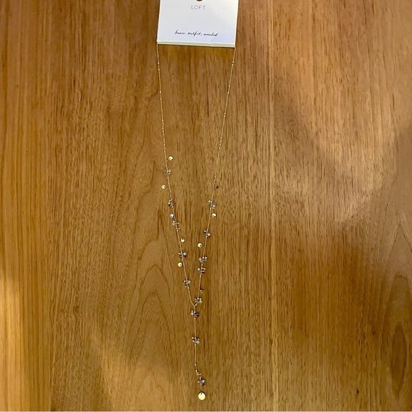 BNWT LOFT long gold necklace - Picture 4 of 12